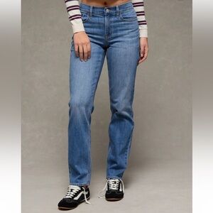 American Eagle NWT Women’s Super High Rise Straight Sz. 18 Blue Denim Stretch